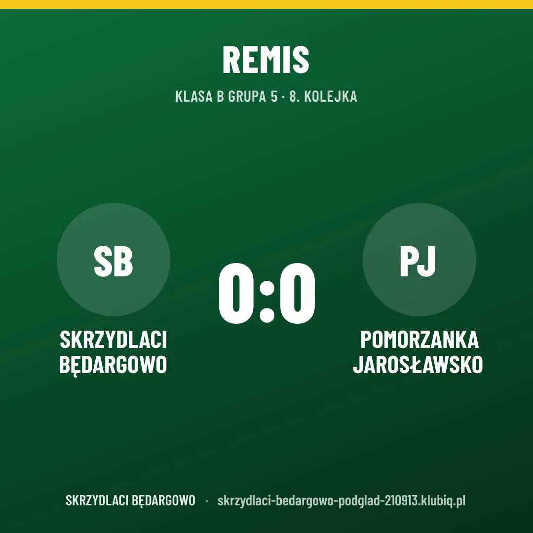SKRZYDLACI BĘDARGOWO 0:0 Pomorzanka Jarosławsko